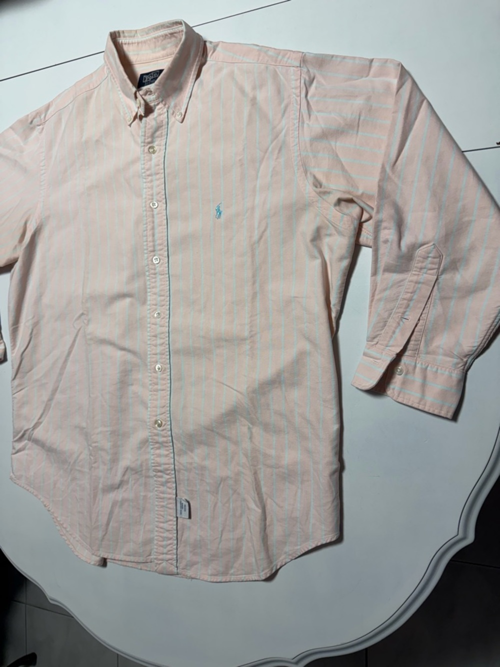 Polo Ralph Lauren Pale Pink Striped Button-Down Oxford Shirt - Picture 4 of 15
